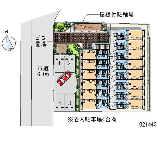 ★手数料０円★戸田市美女木１丁目 月極駐車場